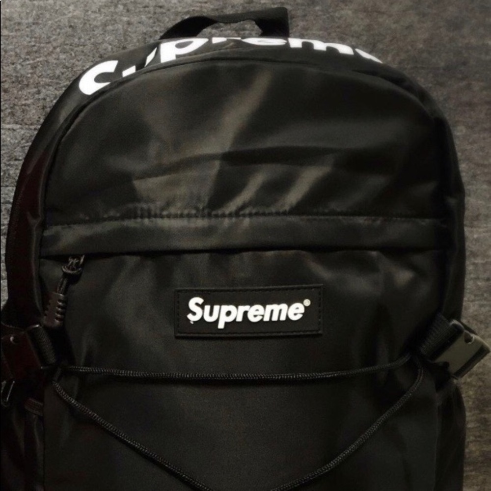 Unisex suede supreme backpack